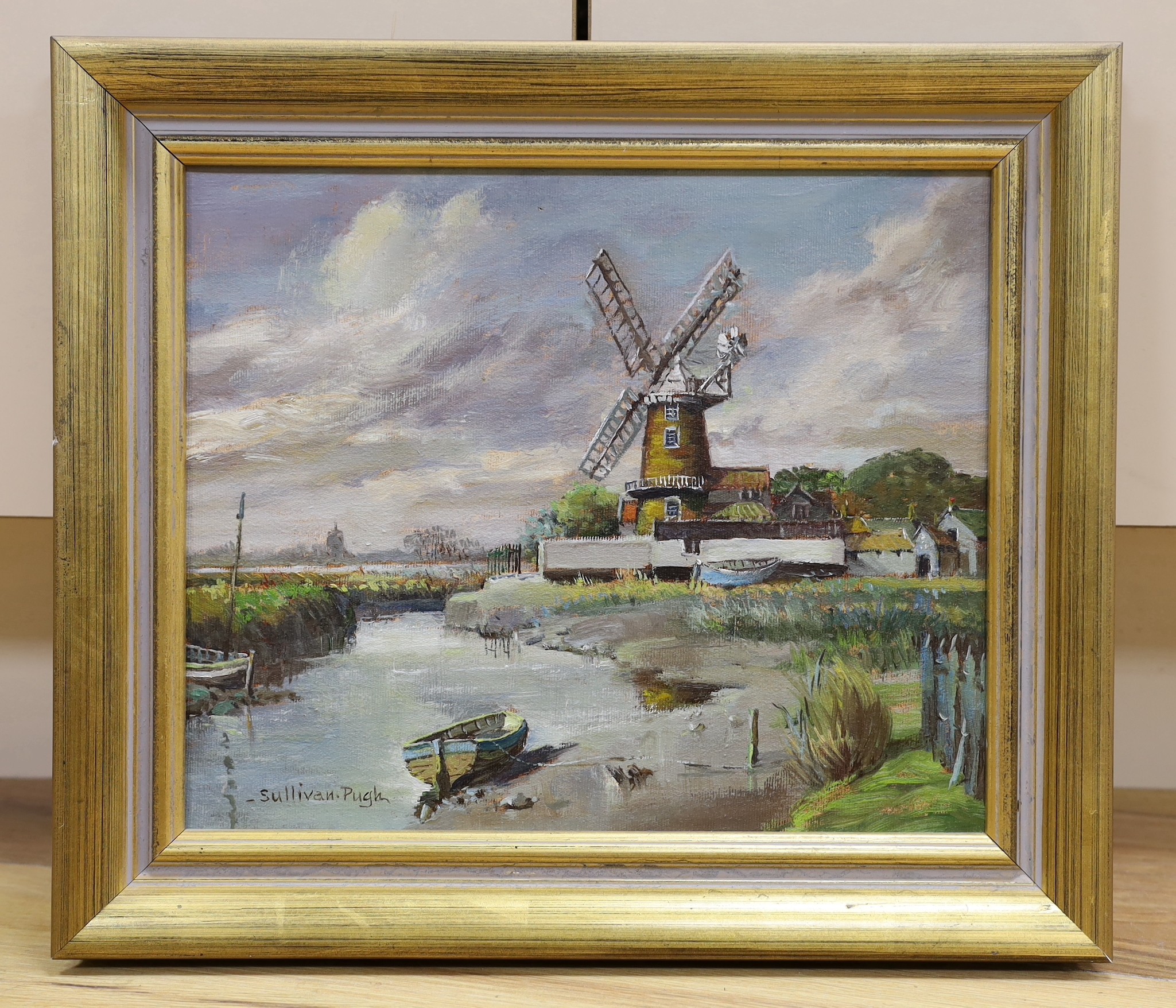 Norbert Sullivan Pugh, oil on canvas, 'Cley Mill, Norfolk', signed, 24 x 30cm